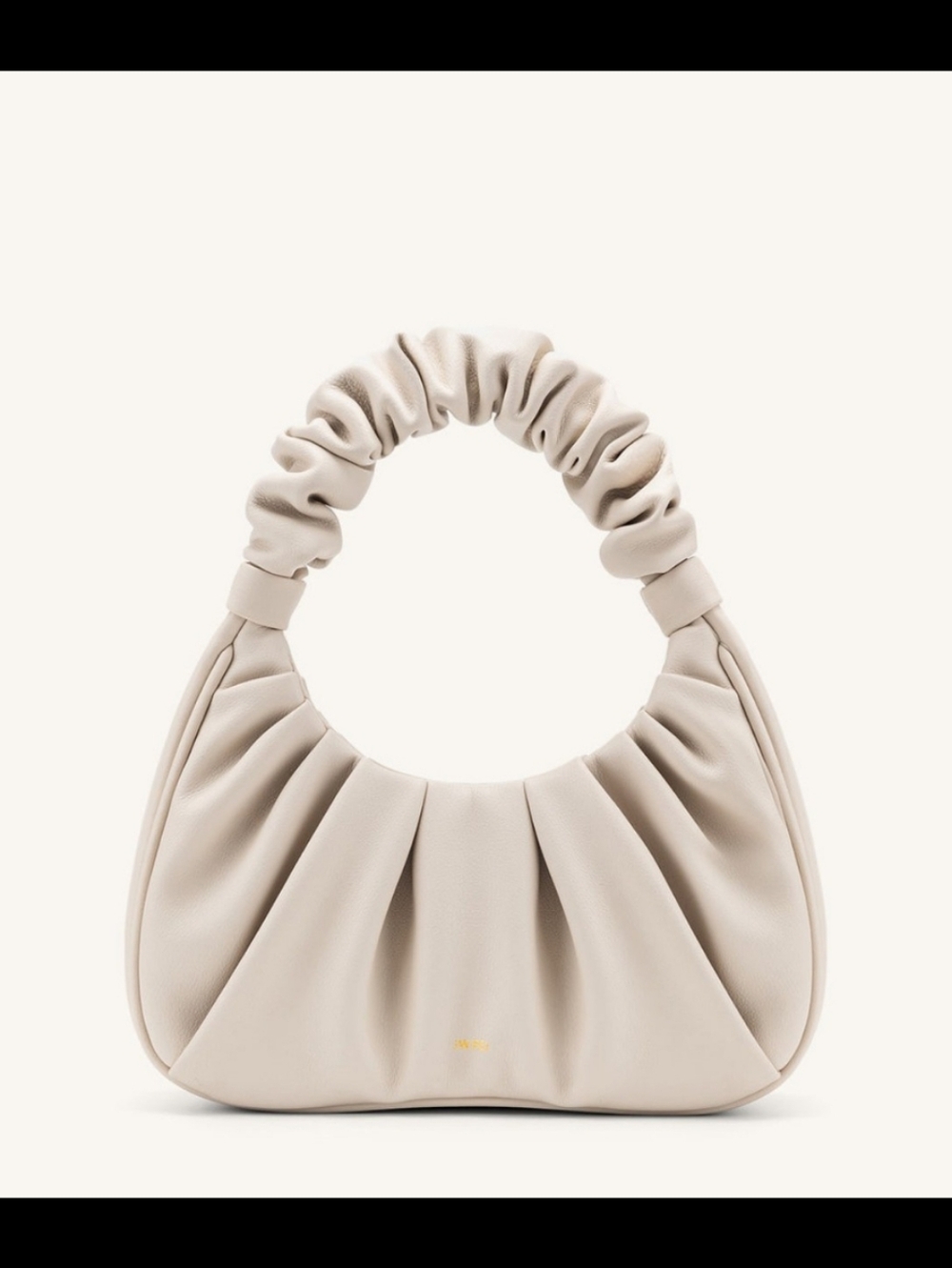 JW PEI Gabbi Ruched Hobo Handbag in Ivory